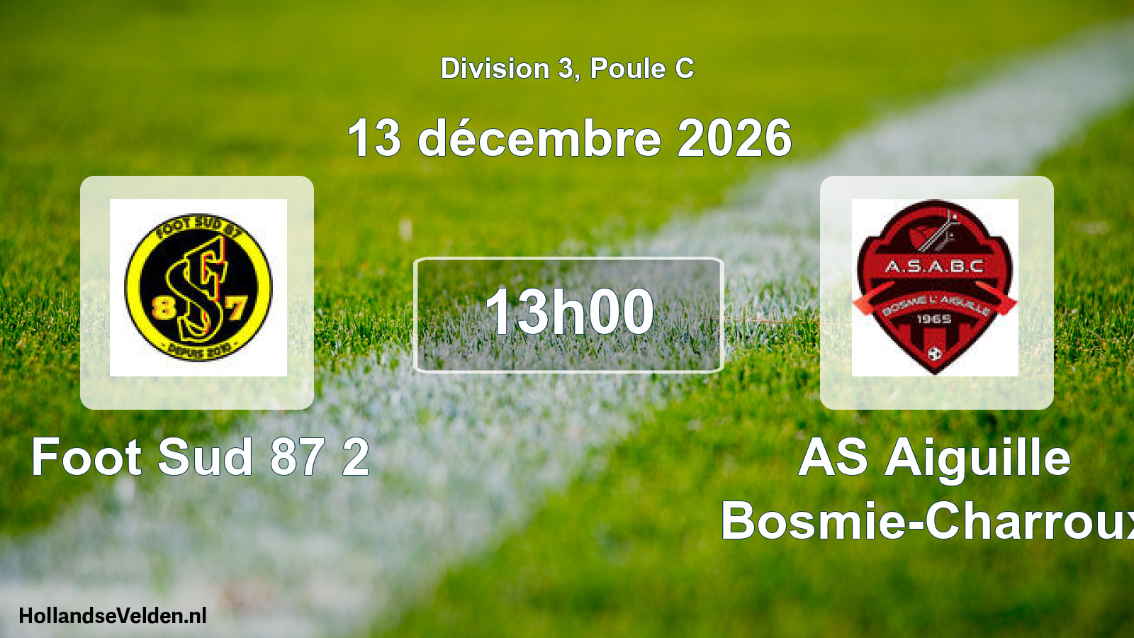 Scheduled Match: Foot Sud 87 2 - AS Aiguille Bosmie-Charroux (13 December 2026)