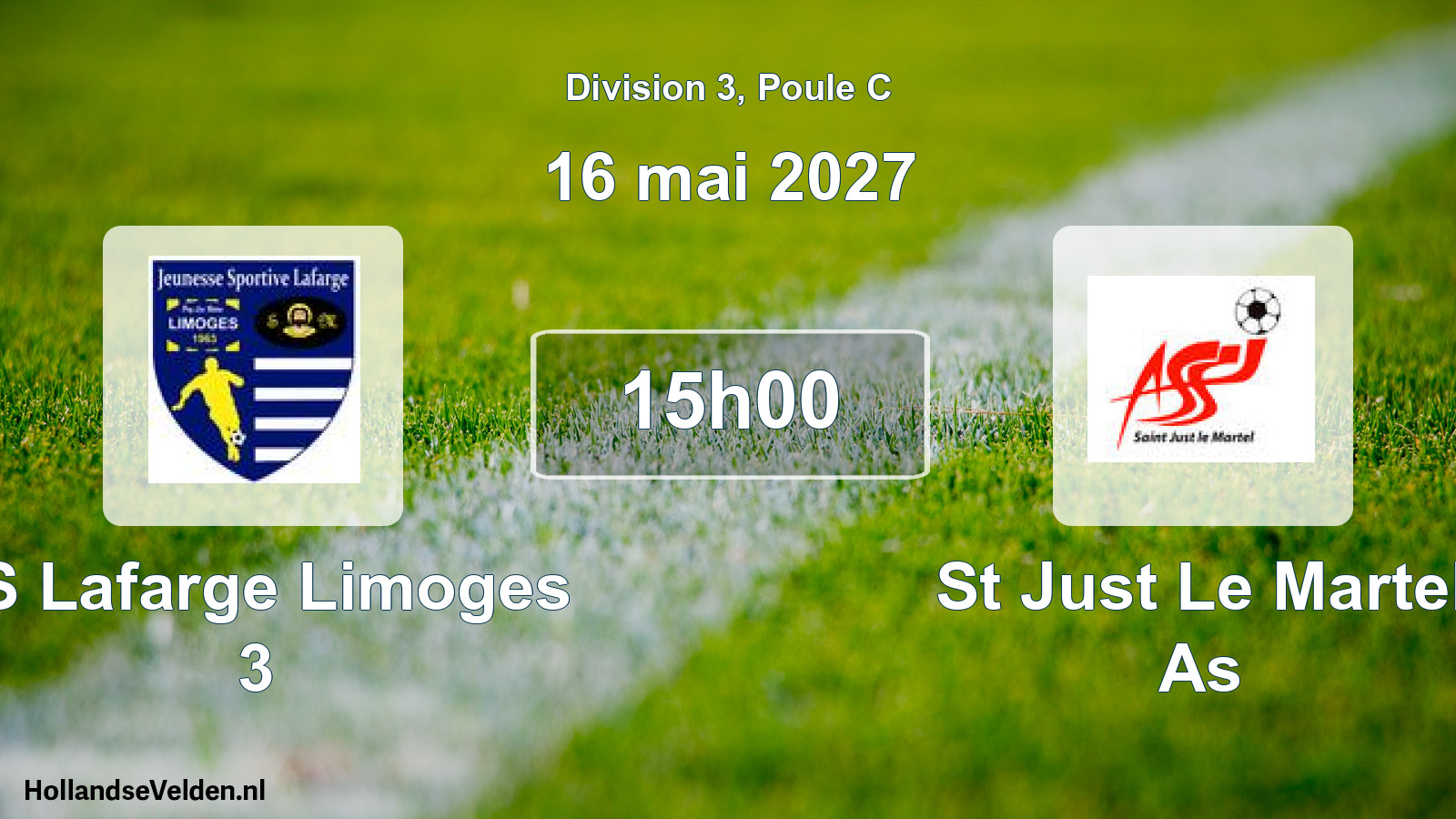 Match programmé: JS Lafarge Limoges 3 - St Just Le Martel As (16 mai 2027)
