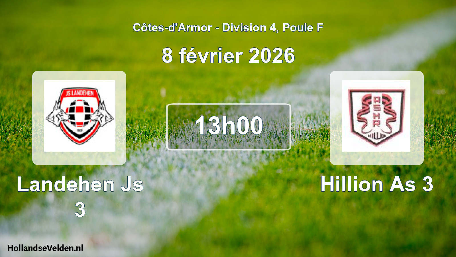Geplande wedstrijd: Landehen Js 3 - Hillion As 3 (8 février 2026)