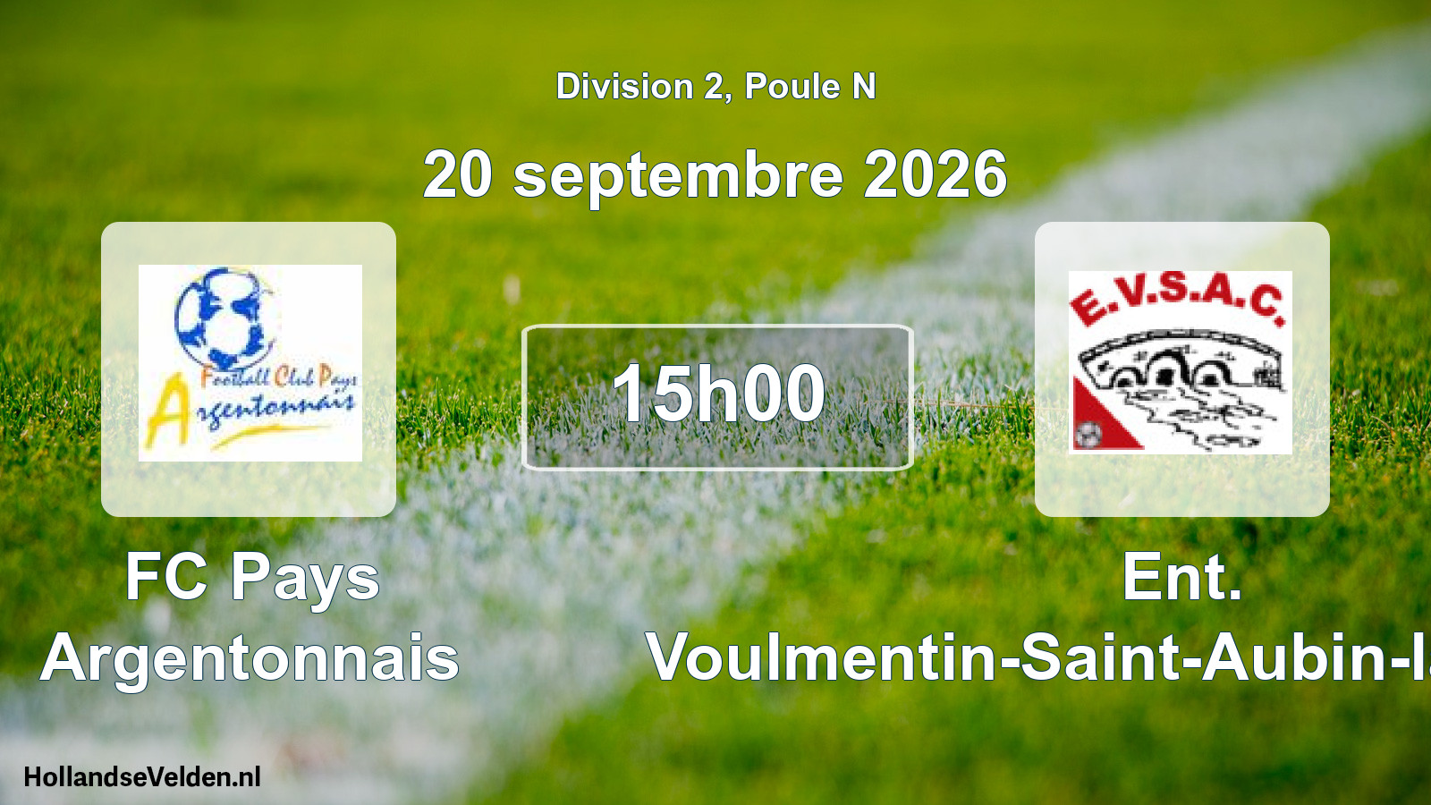 Scheduled Match: FC Pays Argentonnais - Ent. Voulmentin-Saint-Aubin-la-Coudre (20 September 2026)
