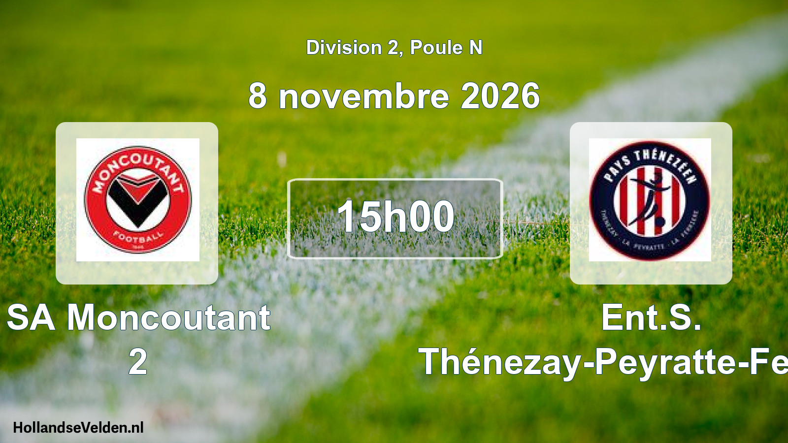 Scheduled Match: SA Moncoutant 2 - Ent.S. Thénezay-Peyratte-Ferrière (8 November 2026)