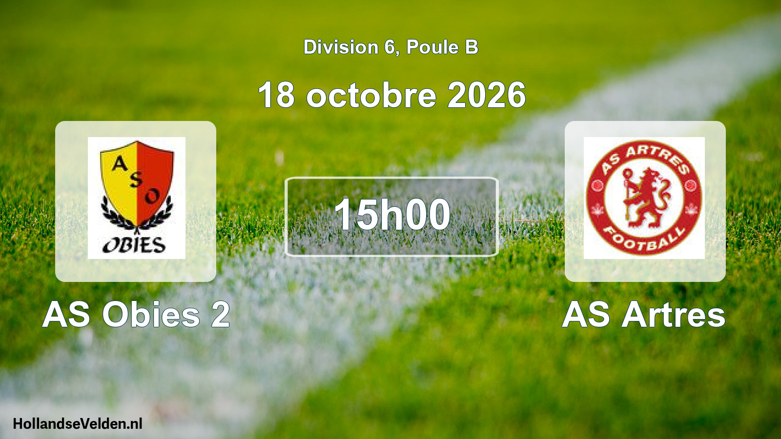 Scheduled Match: AS Obies 2 - AS Artres (18 October 2026)