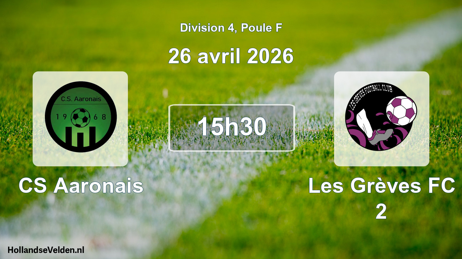 Scheduled Match: CS Aaronais - Les Grèves FC 2 (26 April 2026)