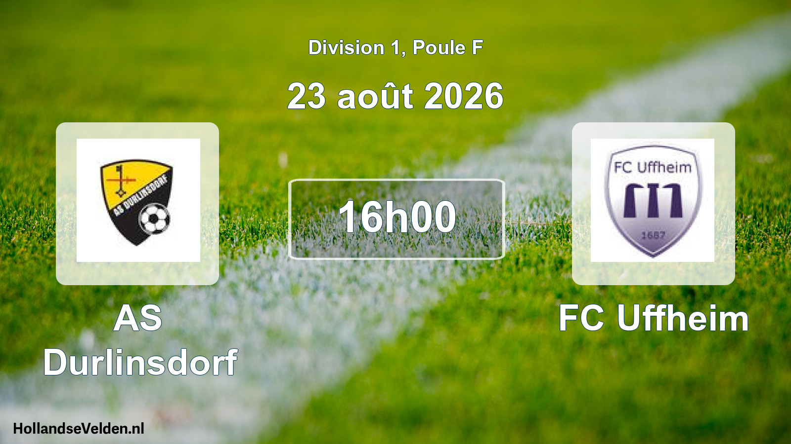 Scheduled Match: AS Durlinsdorf - FC Uffheim (23 August 2026)