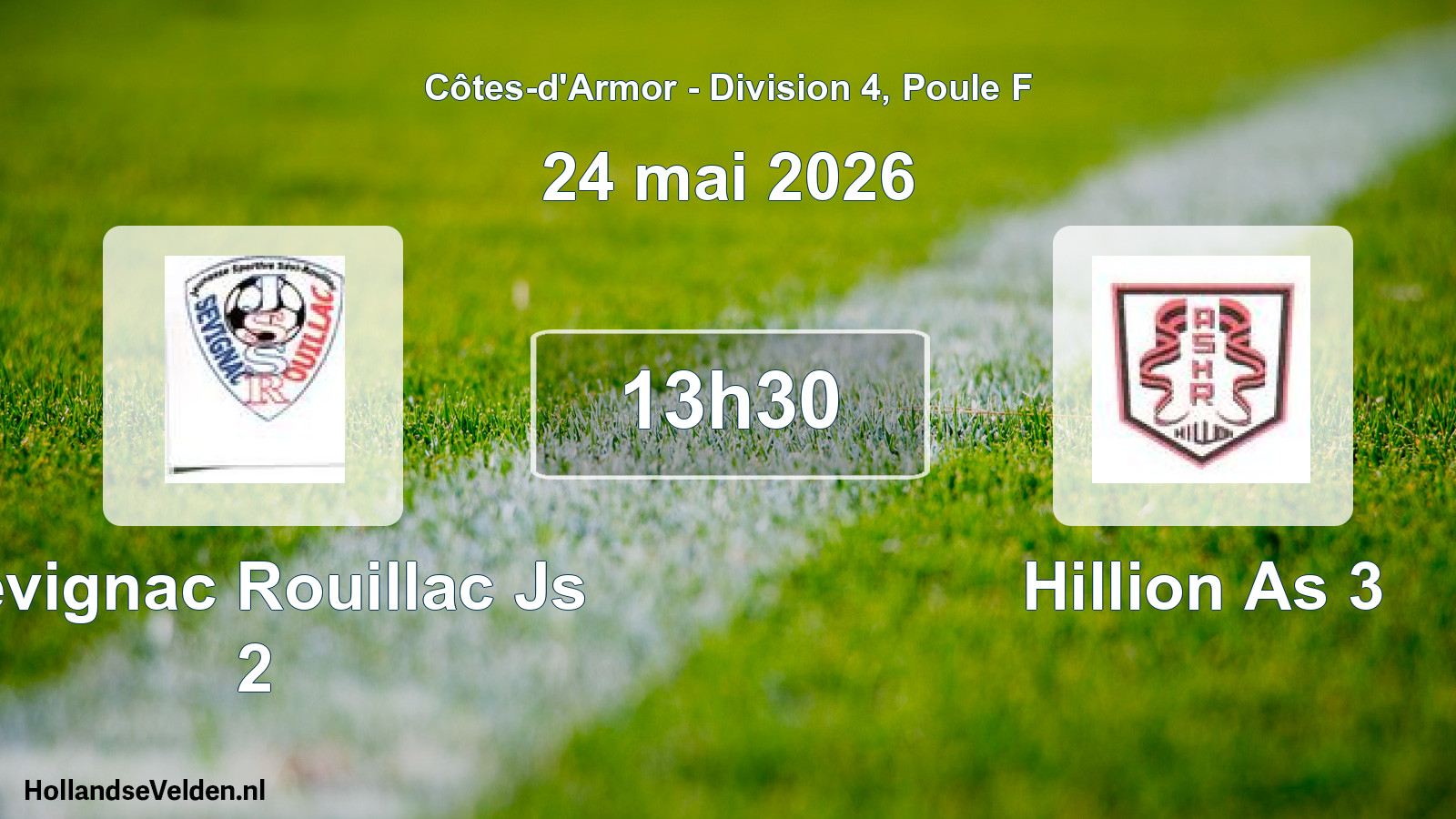 Geplande wedstrijd: Sevignac Rouillac Js 2 - Hillion As 3 (24 mai 2026)