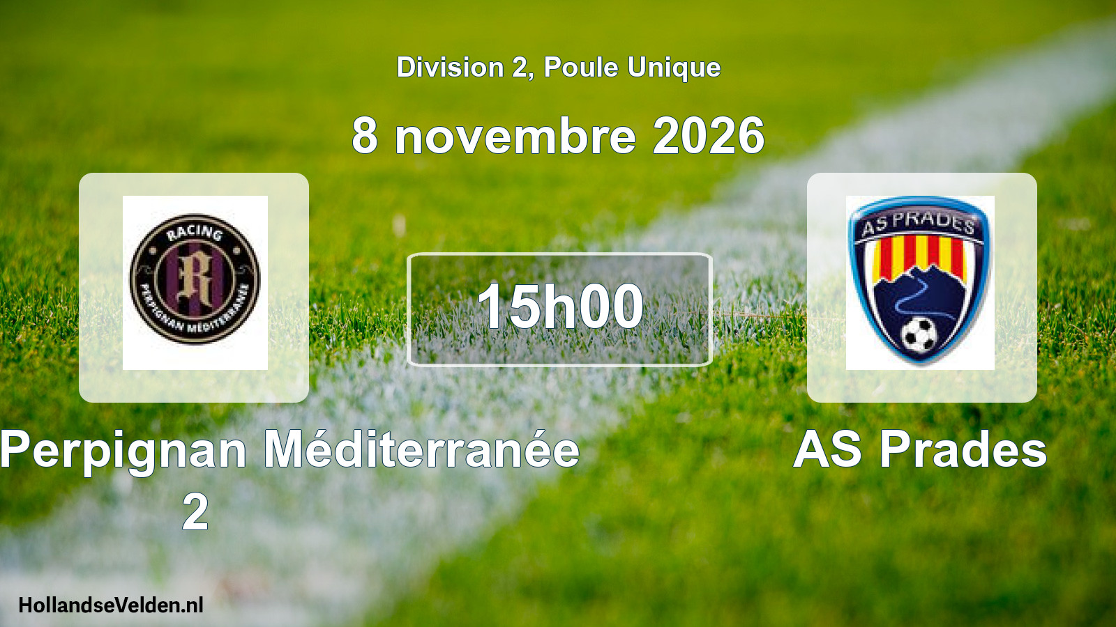 Match programmé: Racing Perpignan Méditerranée 2 - AS Prades (8 novembre 2026)