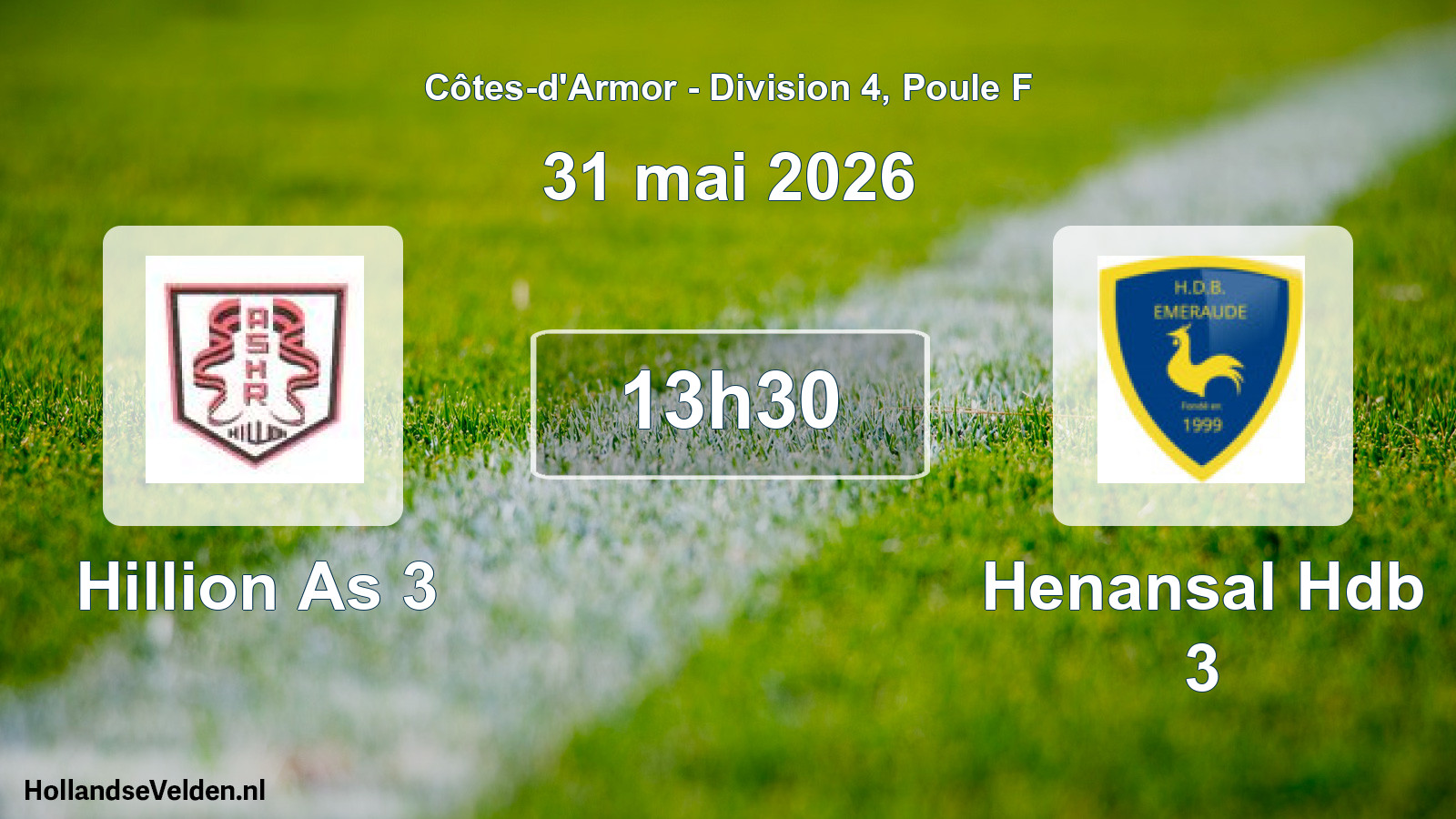 Scheduled Match: Hillion As 3 - Henansal Hdb 3 (31 May 2026)