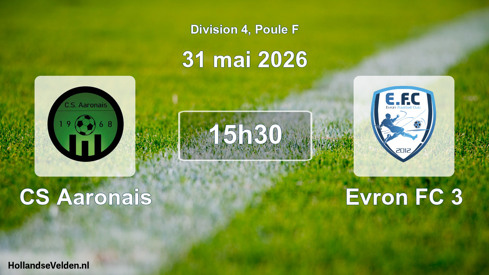Match programmé: CS Aaronais - Evron FC 3 (31 mai 2026)