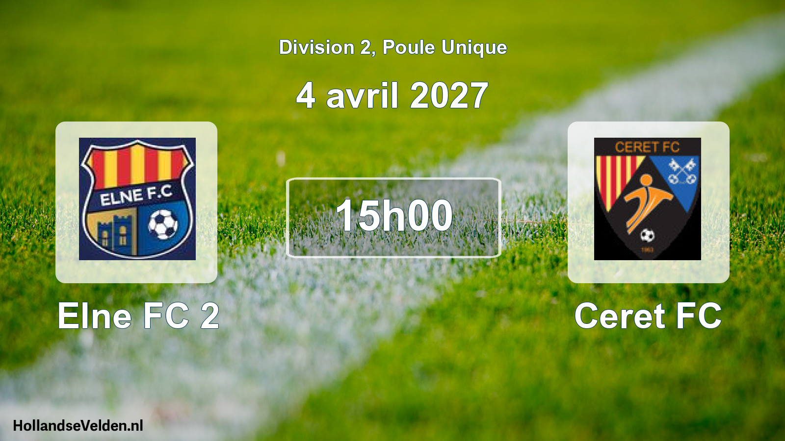 Match programmé: Elne FC 2 - Ceret FC (4 avril 2027)