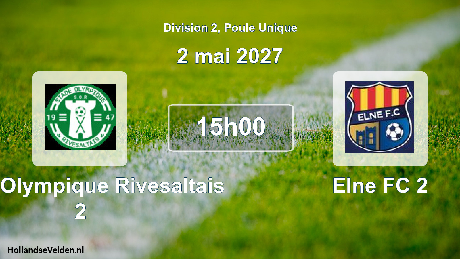 Match programmé: Stade Olympique Rivesaltais 2 - Elne FC 2 (2 mai 2027)