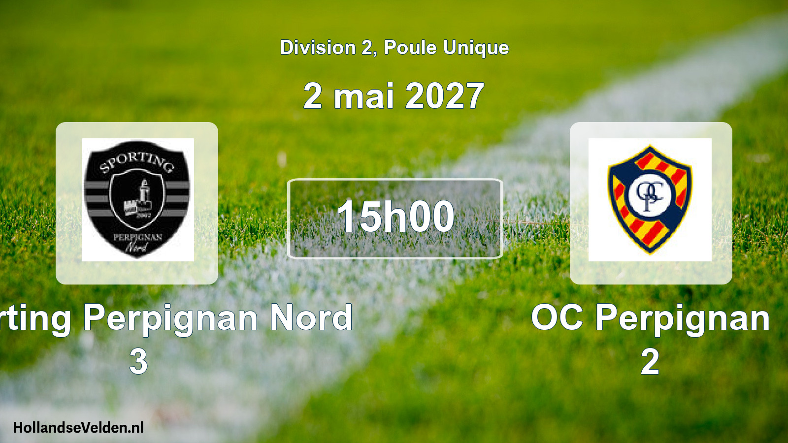 Match programmé: Sporting Perpignan Nord 3 - OC Perpignan 2 (2 mai 2027)