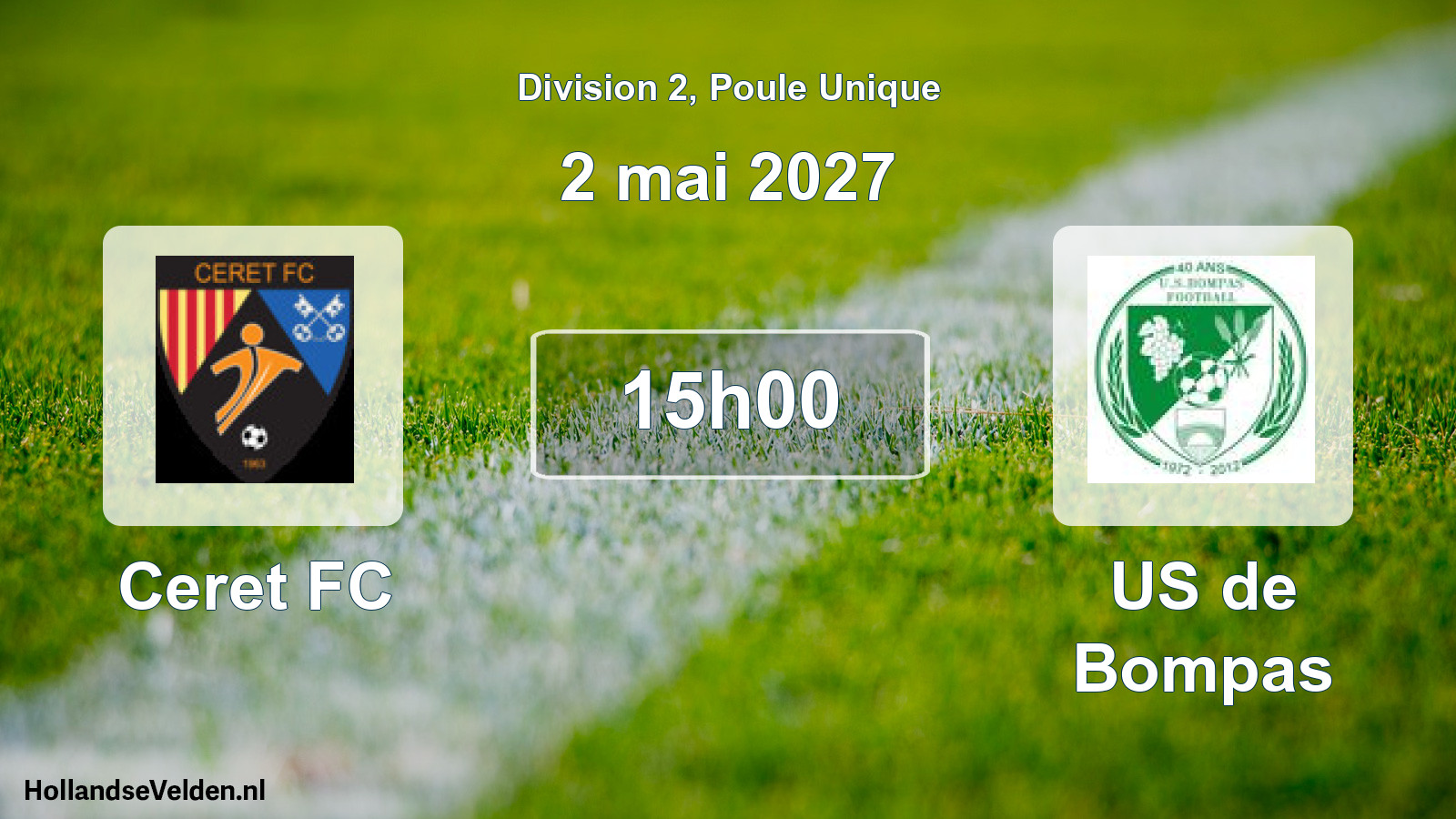 Match programmé: Ceret FC - US de Bompas (2 mai 2027)