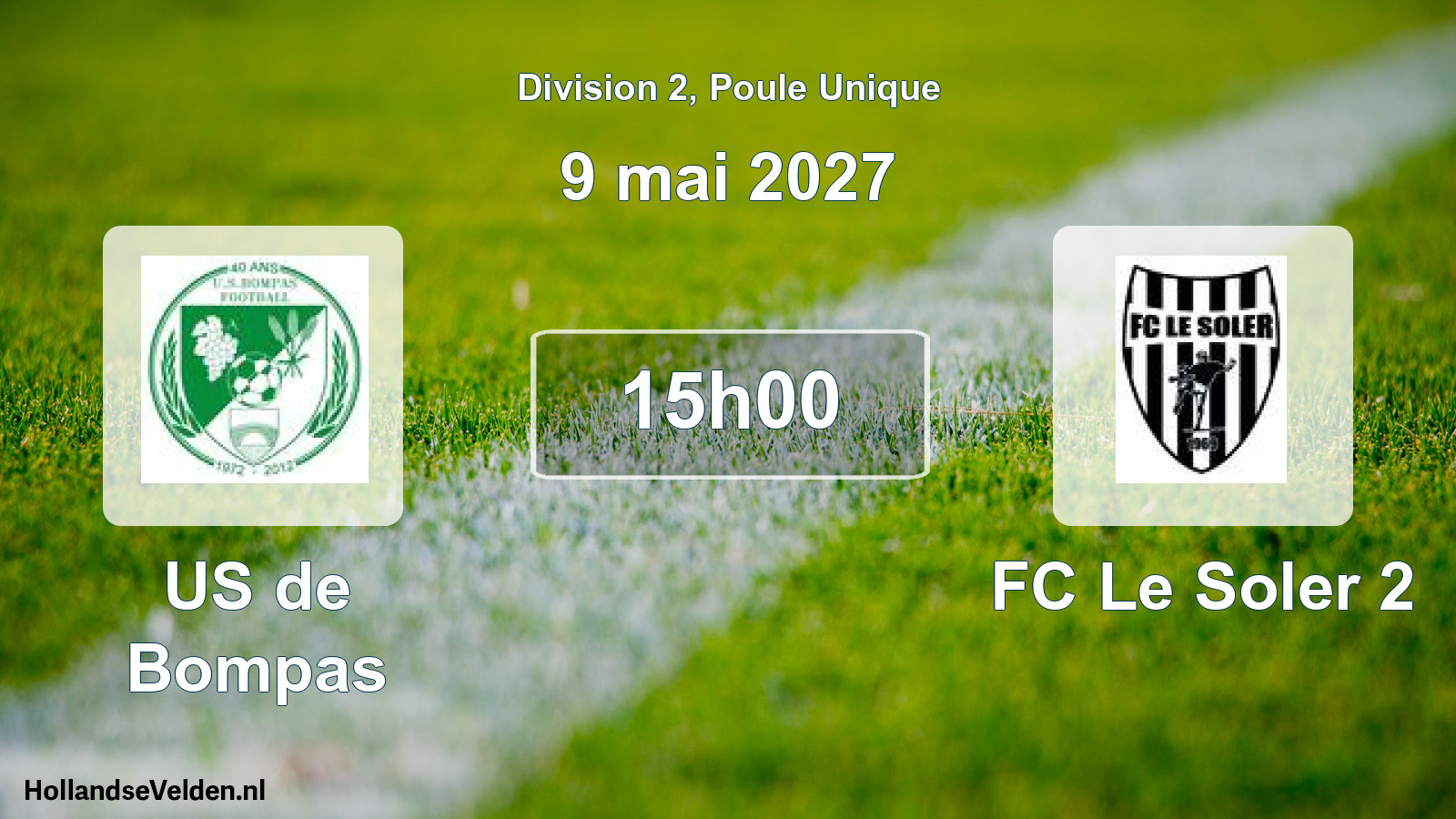 Match programmé: US de Bompas - FC Le Soler 2 (9 mai 2027)