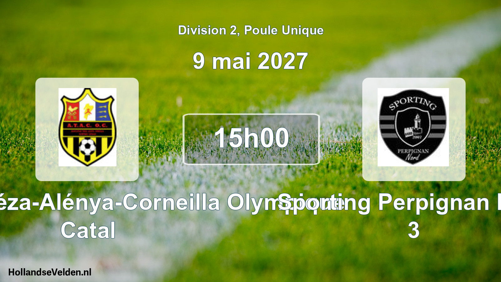 Match programmé: Association Théza-Alénya-Corneilla Olympique Catal - Sporting Perpignan Nord 3 (9 mai 2027)