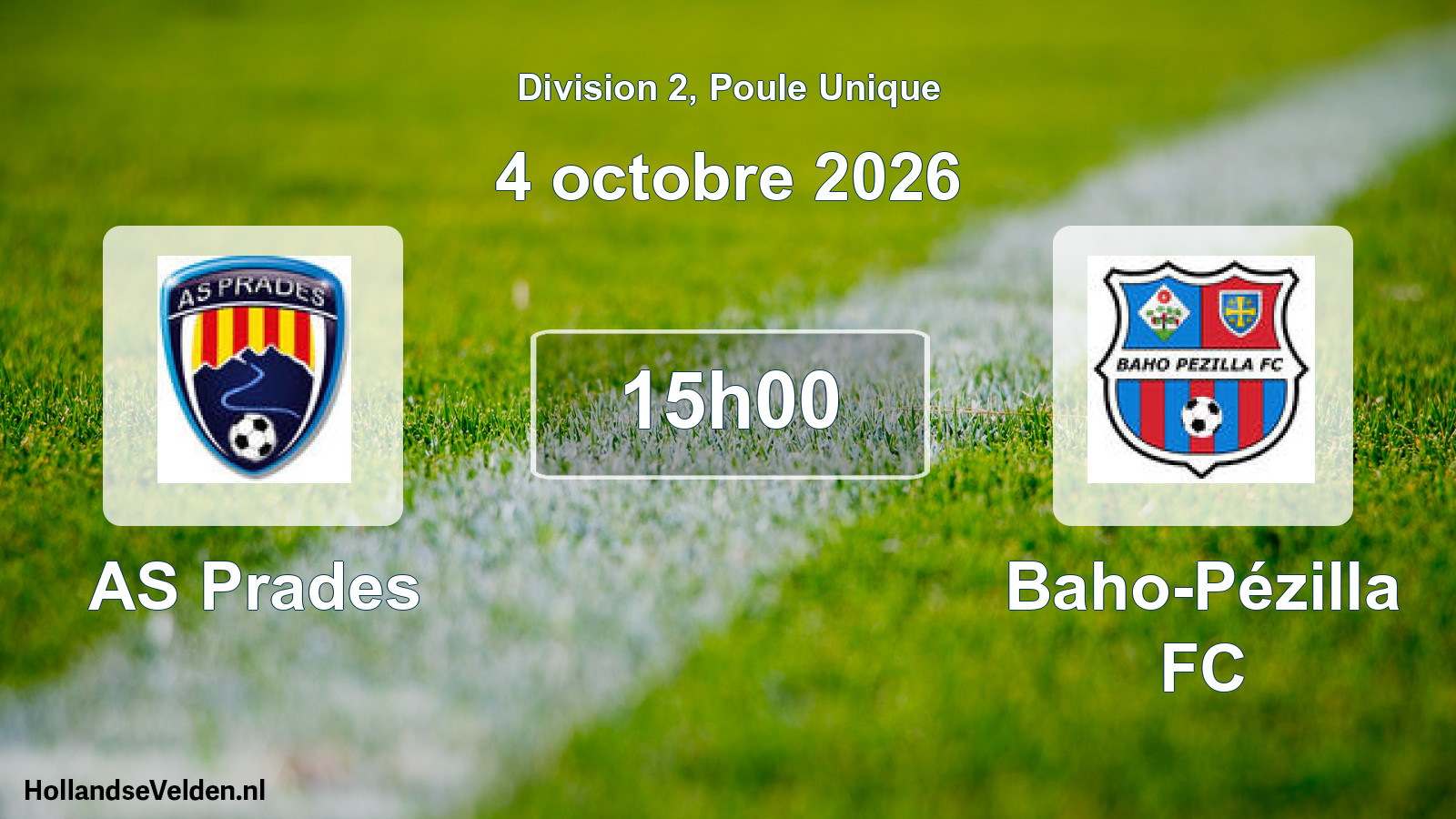 Match programmé: AS Prades - Baho-Pézilla FC (4 octobre 2026)