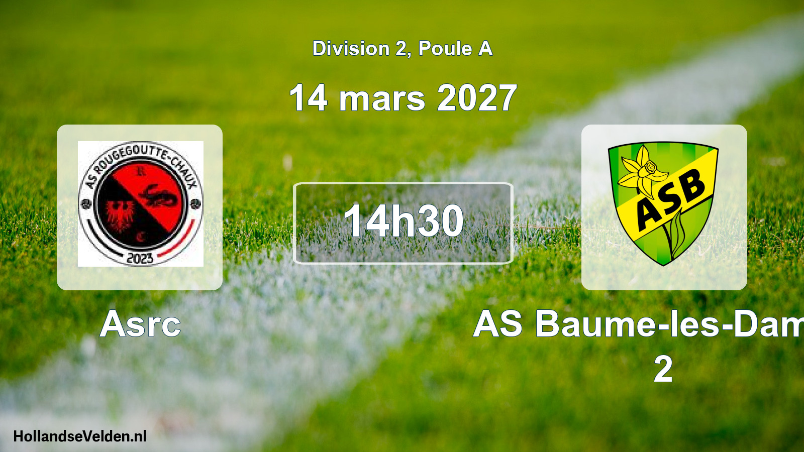 Scheduled Match: Asrc - AS Baume-les-Dames 2 (14 March 2027)