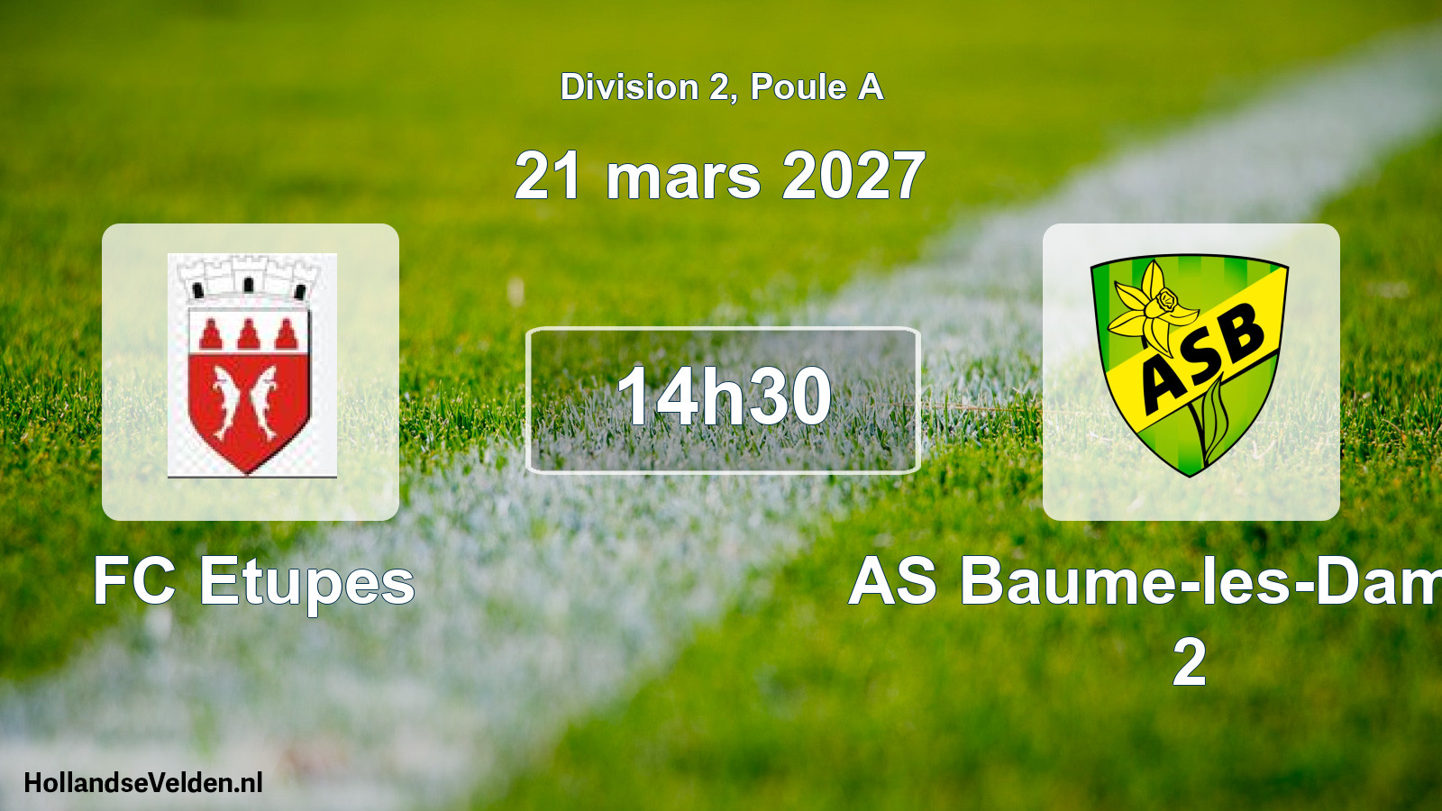 Scheduled Match: FC Etupes - AS Baume-les-Dames 2 (21 March 2027)