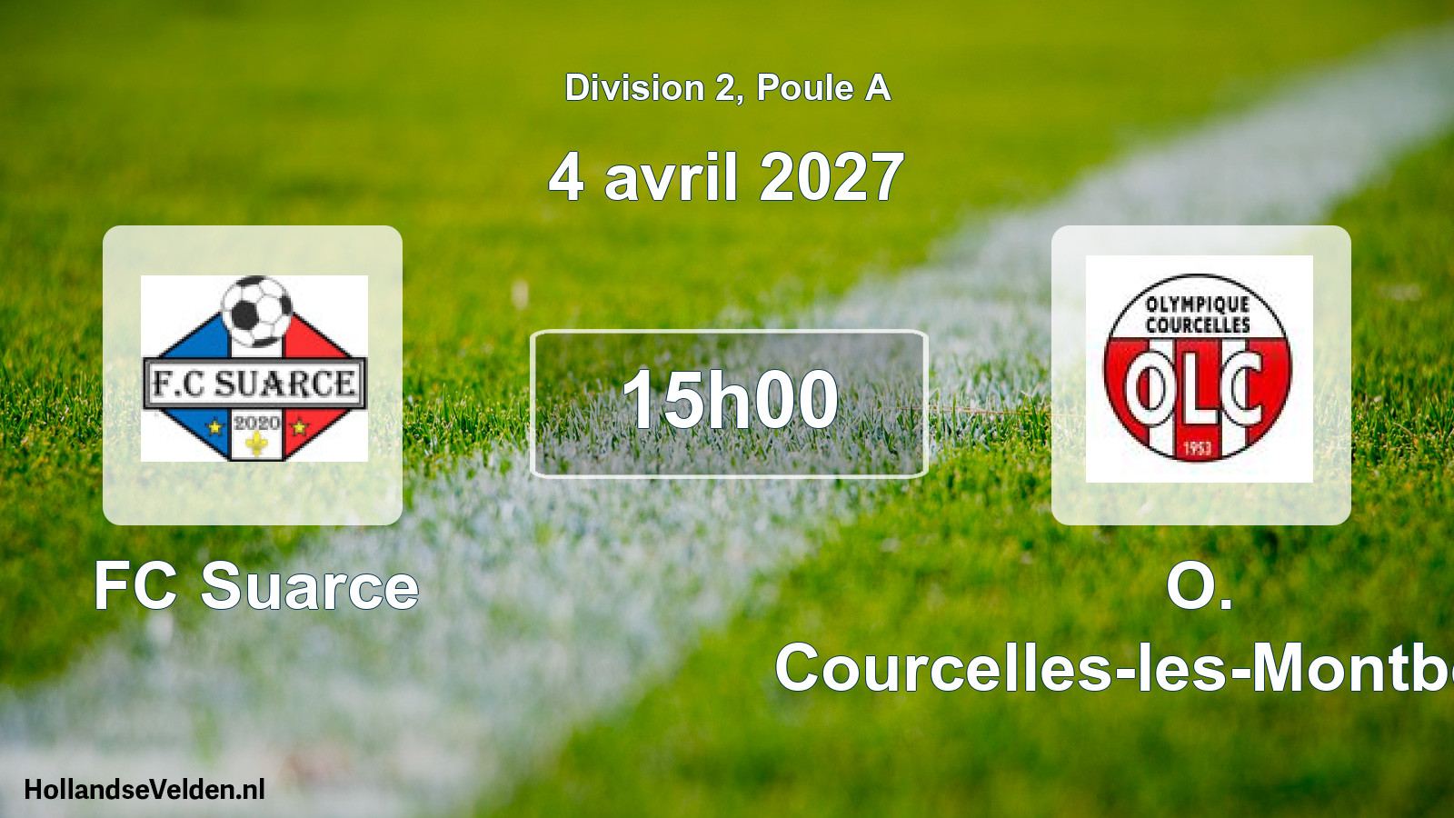 Scheduled Match: FC Suarce - O. Courcelles-les-Montbeliard (4 April 2027)