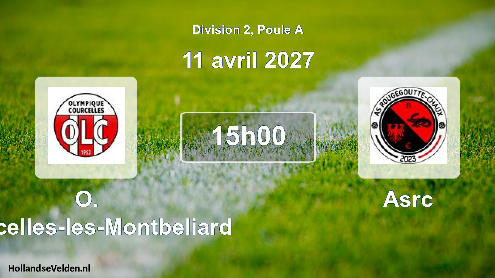 Scheduled Match: O. Courcelles-les-Montbeliard - Asrc (11 April 2027)