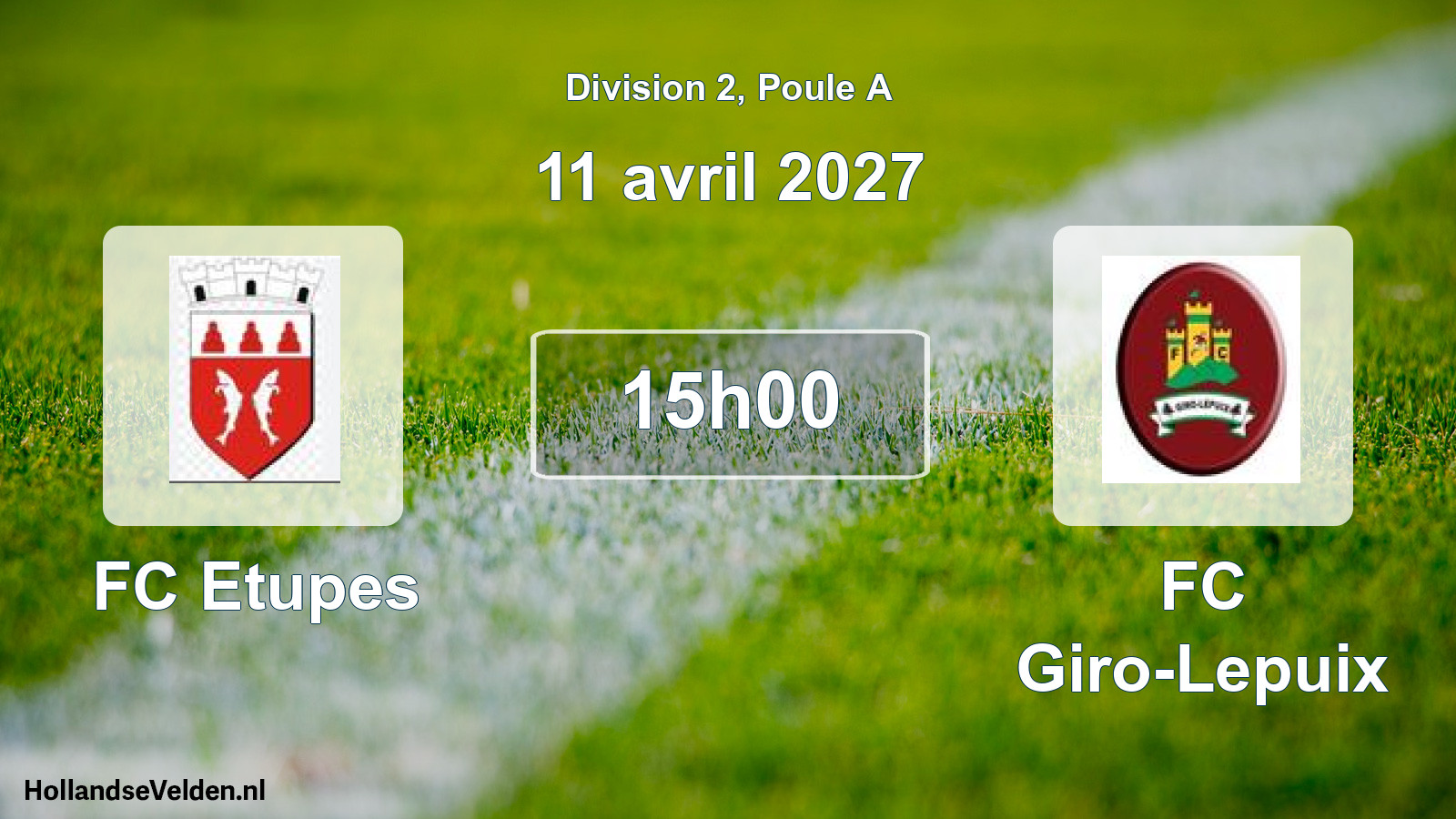 Scheduled Match: FC Etupes - FC Giro-Lepuix (11 April 2027)
