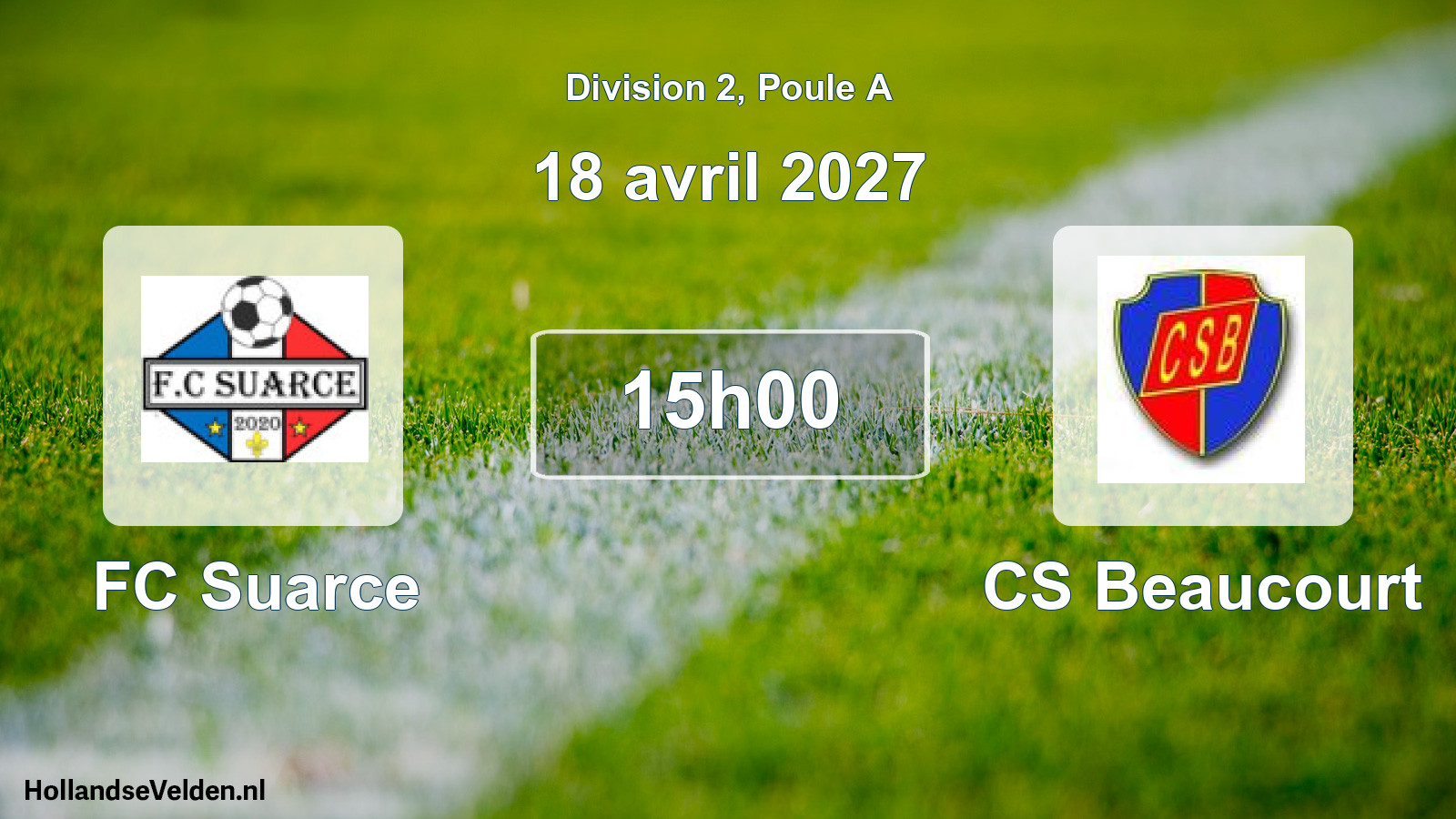 Scheduled Match: FC Suarce - CS Beaucourt (18 April 2027)