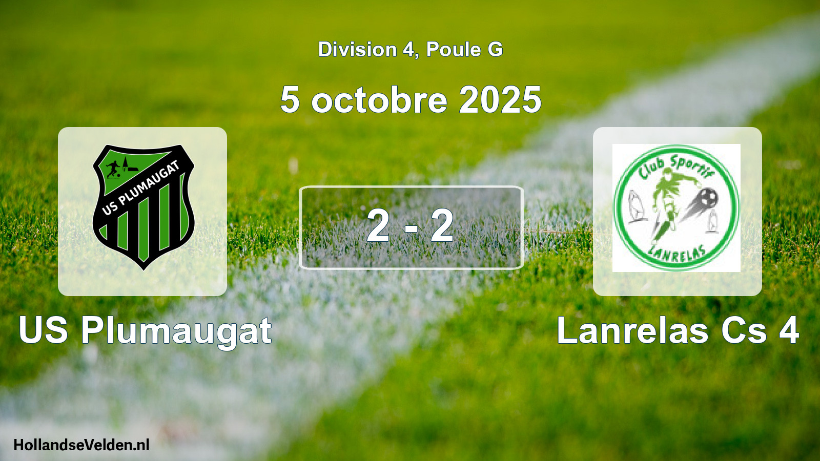 Total number of matches played: US Plumaugat - Lanrelas Cs 4 2 - 2 (5 October 2025)