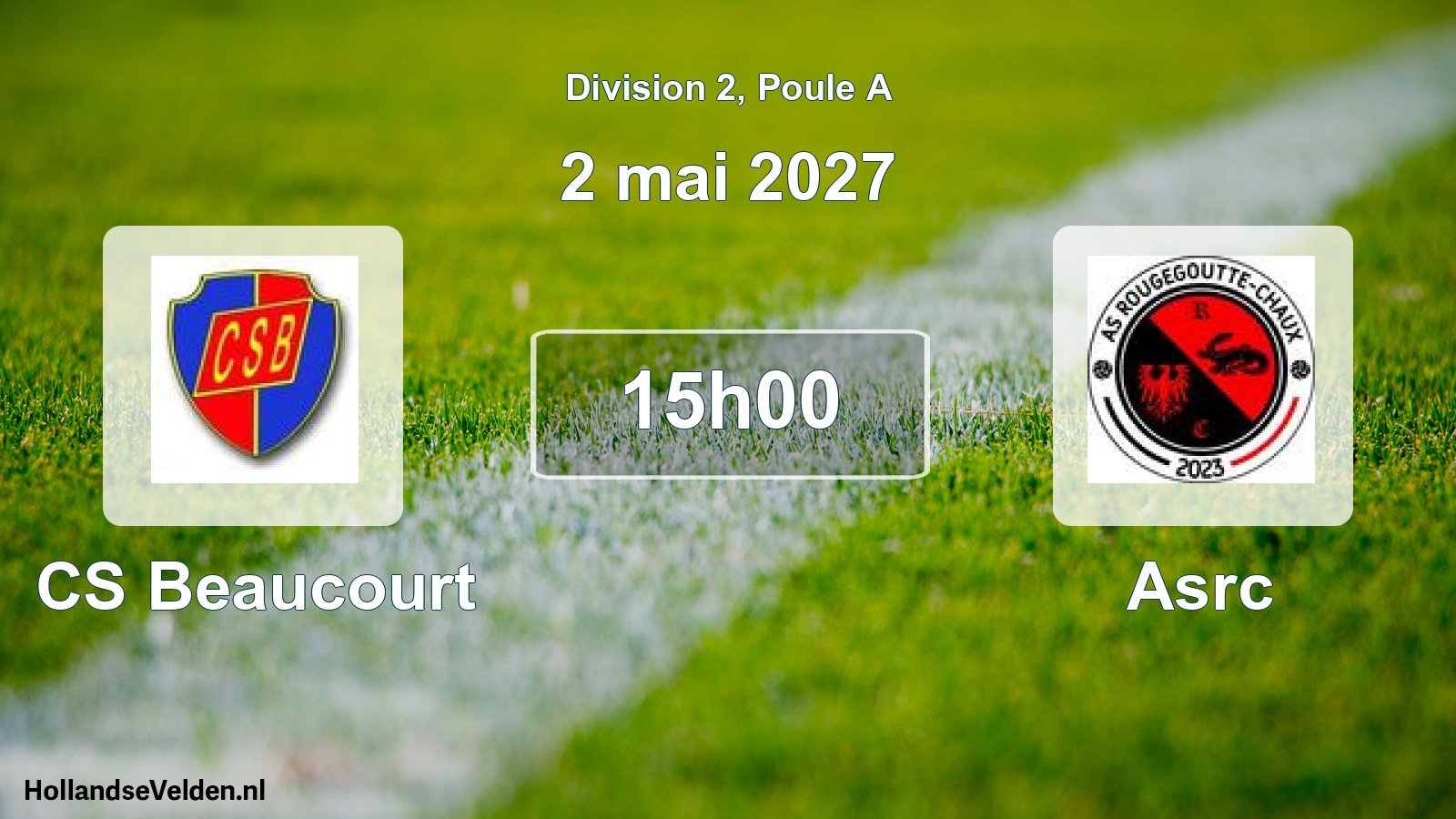 Geplande wedstrijd: CS Beaucourt - Asrc (2 mei 2027)