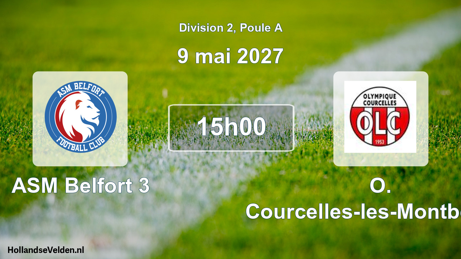 Scheduled Match: ASM Belfort 3 - O. Courcelles-les-Montbeliard (9 May 2027)