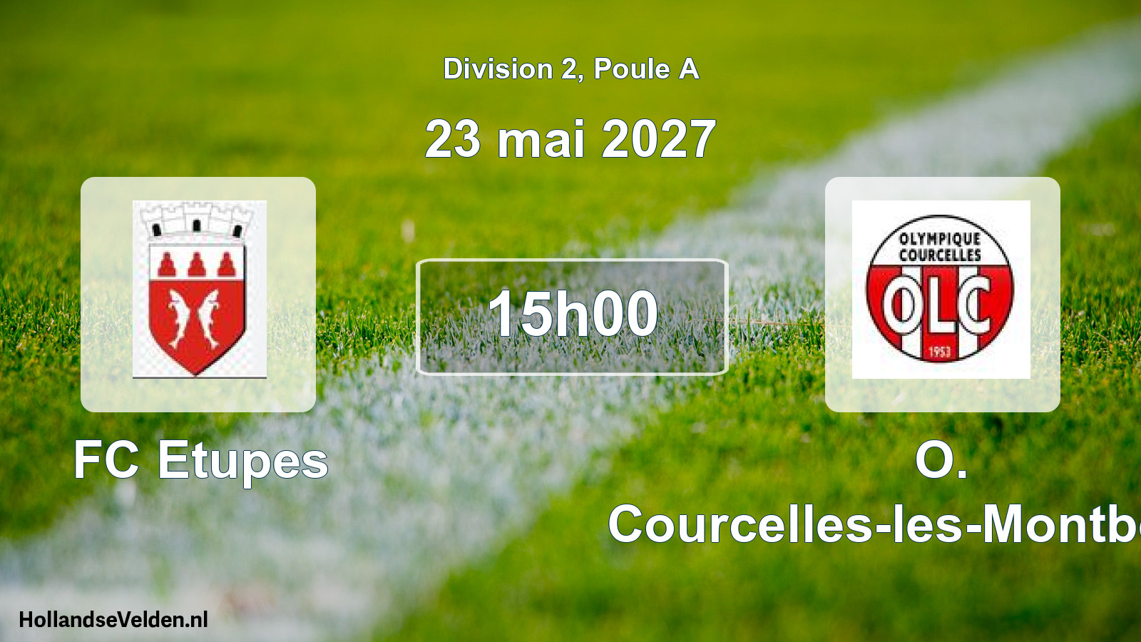 Scheduled Match: FC Etupes - O. Courcelles-les-Montbeliard (23 May 2027)