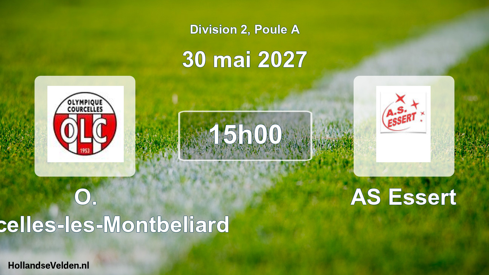 Scheduled Match: O. Courcelles-les-Montbeliard - AS Essert (30 May 2027)