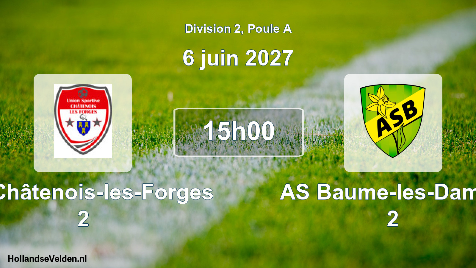 Match programmé: US Châtenois-les-Forges 2 - AS Baume-les-Dames 2 (6 juin 2027)