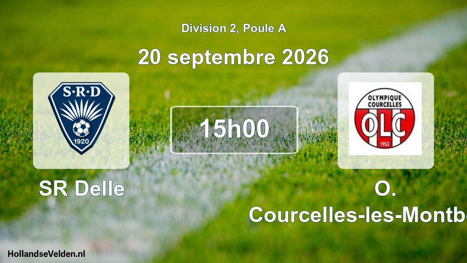 Scheduled Match: SR Delle - O. Courcelles-les-Montbeliard (20 September 2026)