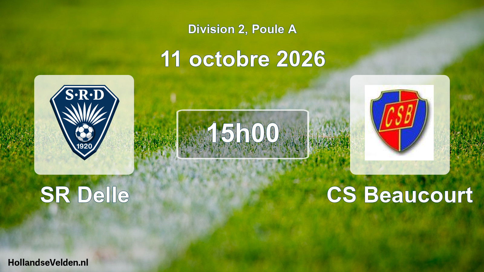 Scheduled Match: SR Delle - CS Beaucourt (11 October 2026)