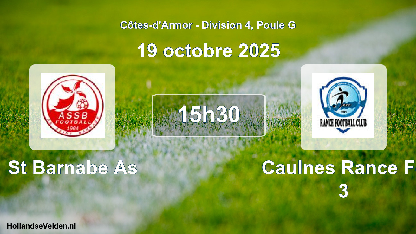 Scheduled Match: St Barnabe As - Caulnes Rance Fc 3 (19 October 2025)