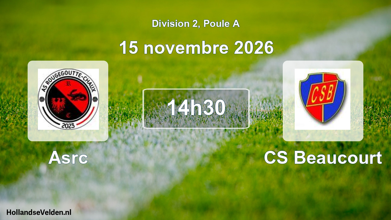 Scheduled Match: Asrc - CS Beaucourt (15 November 2026)