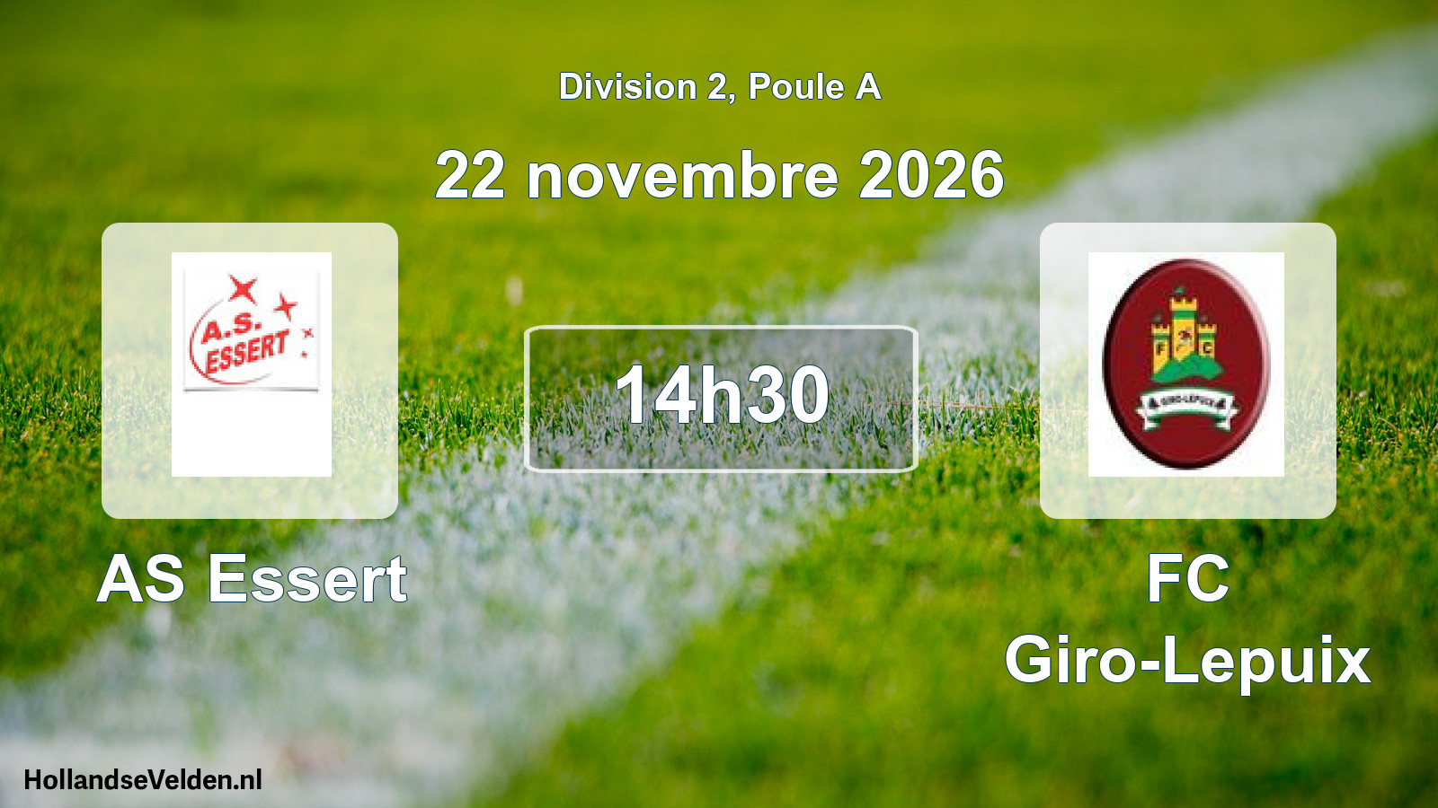 Scheduled Match: AS Essert - FC Giro-Lepuix (22 November 2026)