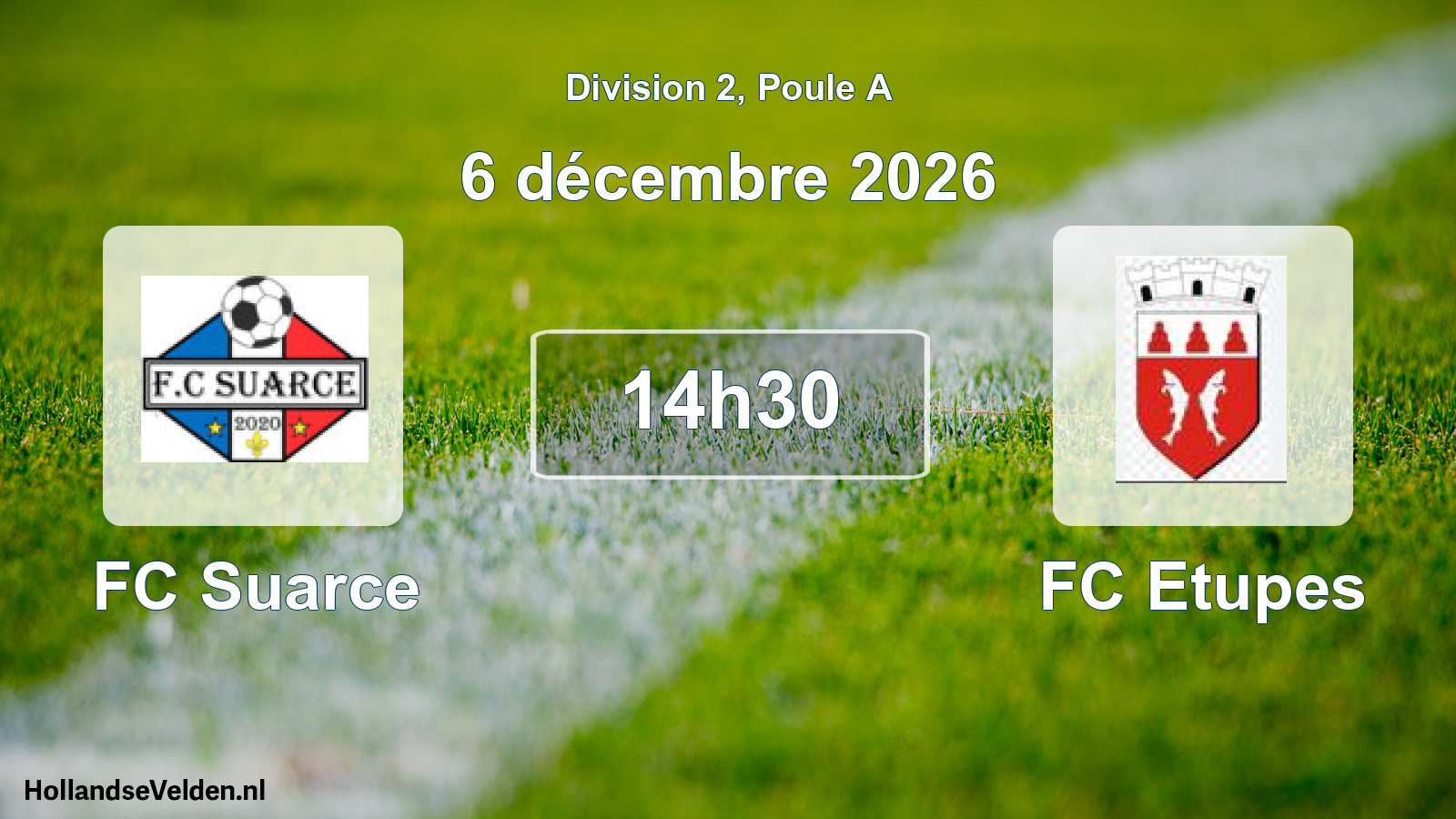 Scheduled Match: FC Suarce - FC Etupes (6 December 2026)