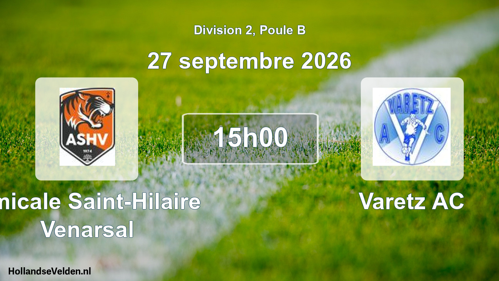 Match programmé: Amicale Saint-Hilaire Venarsal - Varetz AC (27 septembre 2026)