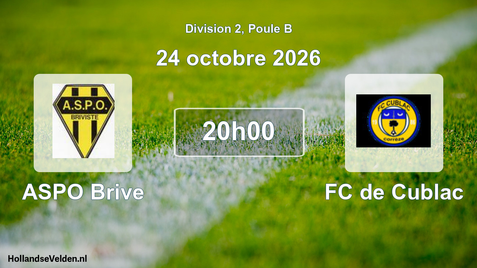 Scheduled Match: ASPO Brive - FC de Cublac (24 October 2026)