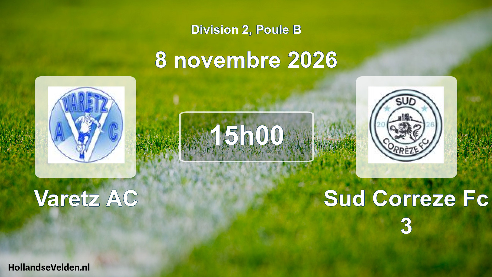 Match programmé: Varetz AC - Sud Correze Fc 3 (8 novembre 2026)