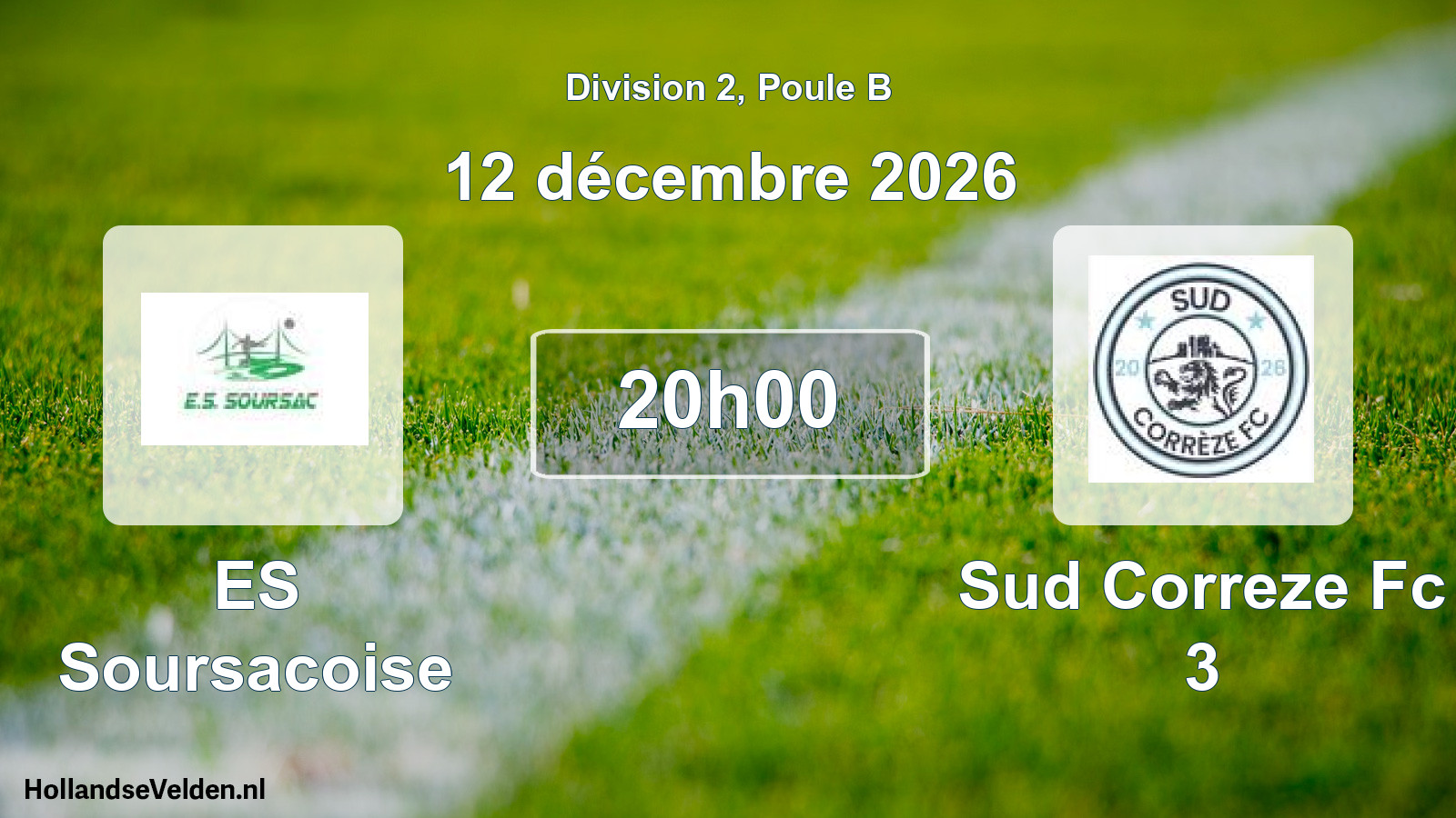 Scheduled Match: ES Soursacoise - Sud Correze Fc 3 (12 December 2026)