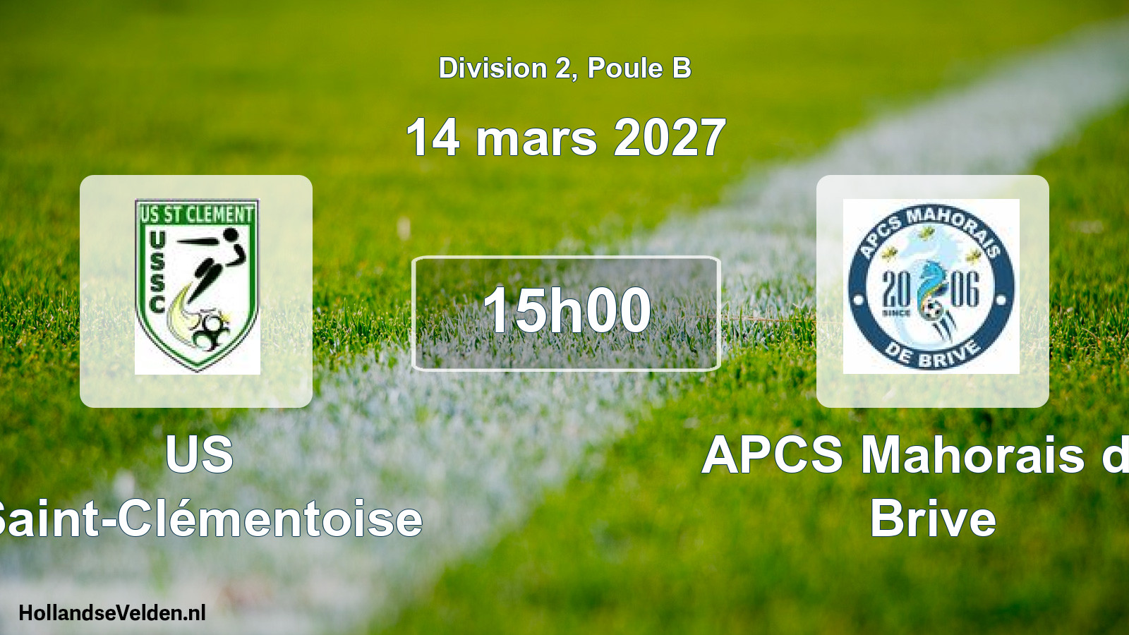 Scheduled Match: US Saint-Clémentoise - APCS Mahorais de Brive (14 March 2027)