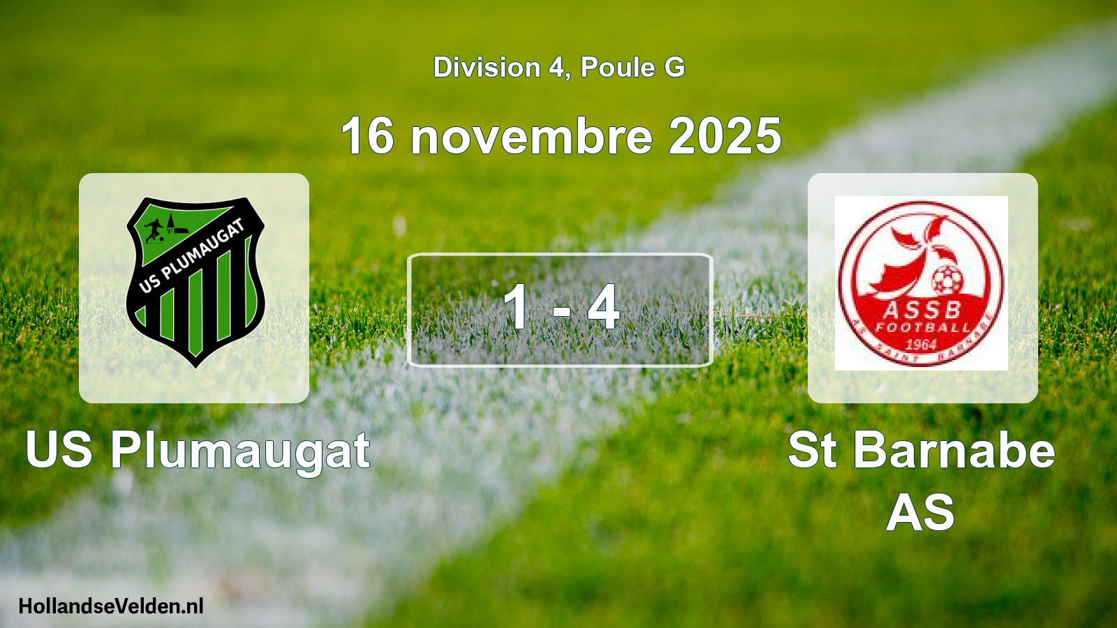 Match joué: US Plumaugat - St Barnabe AS 1 - 4 (16 novembre 2025)