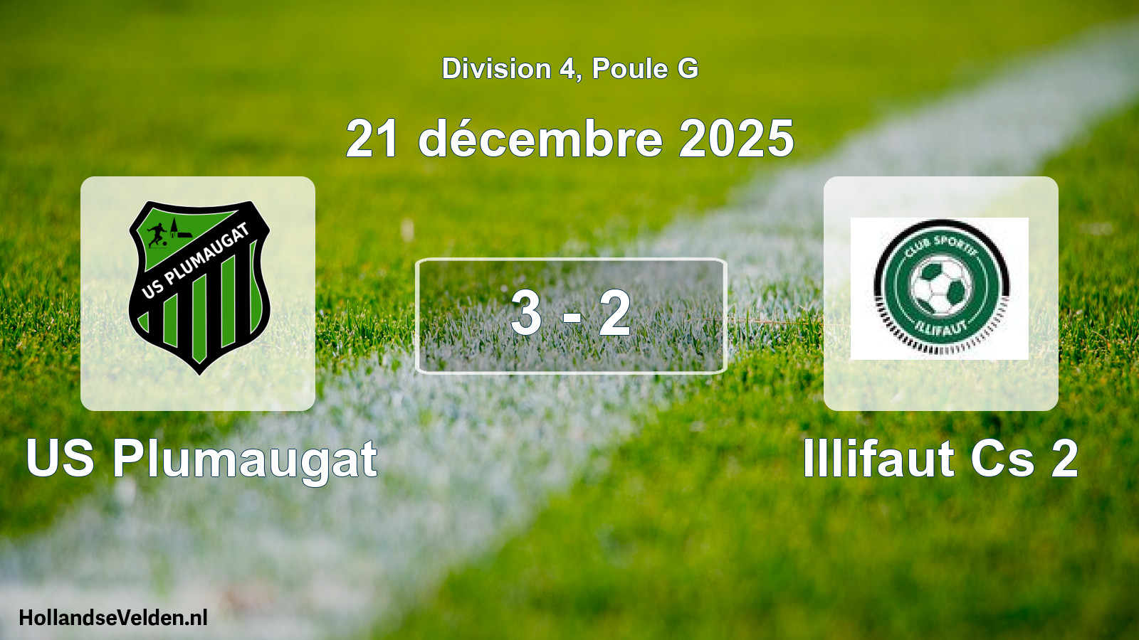 Match joué: US Plumaugat - Illifaut Cs 2 3 - 2 (21 décembre 2025)