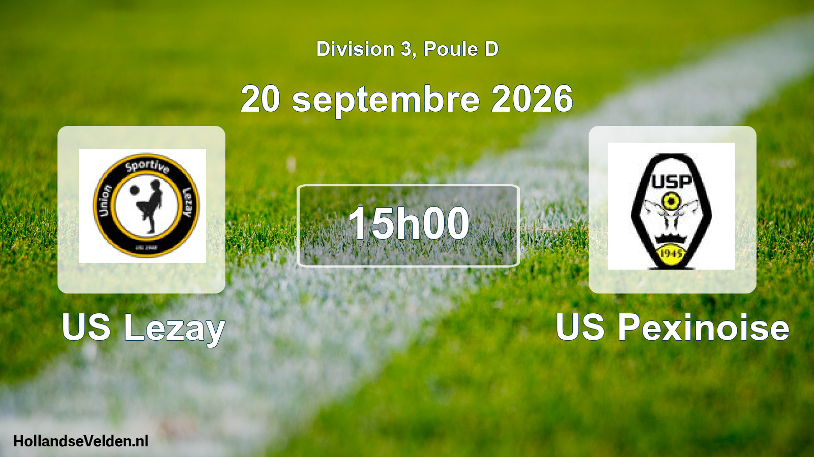 Scheduled Match: US Lezay - US Pexinoise (20 September 2026)