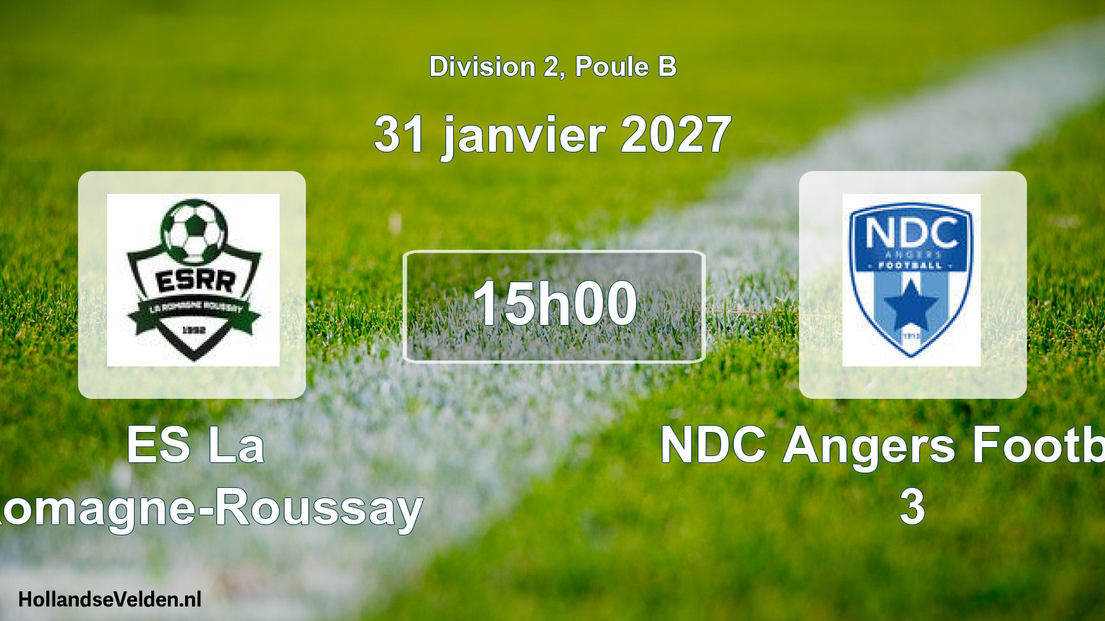 Scheduled Match: ES La Romagne-Roussay - NDC Angers Football 3 (31 January 2027)