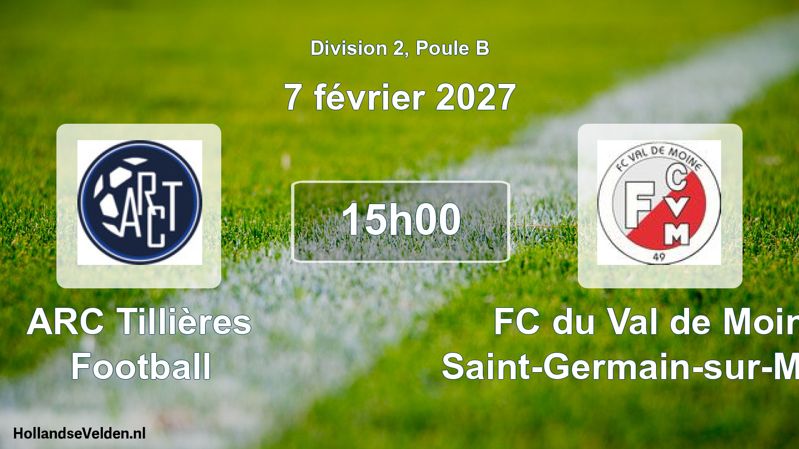Scheduled Match: ARC Tillières Football - FC du Val de Moine Saint-Germain-sur-Moine (7 February 2027)