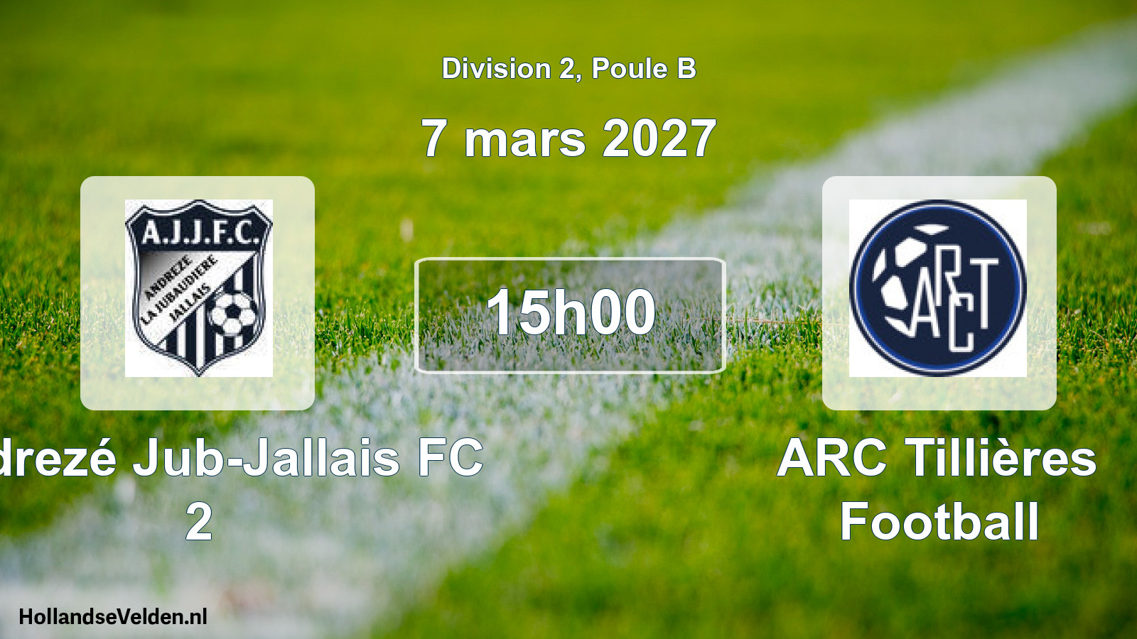 Geplande wedstrijd: Andrezé Jub-Jallais FC 2 - ARC Tillières Football (7 maart 2027)