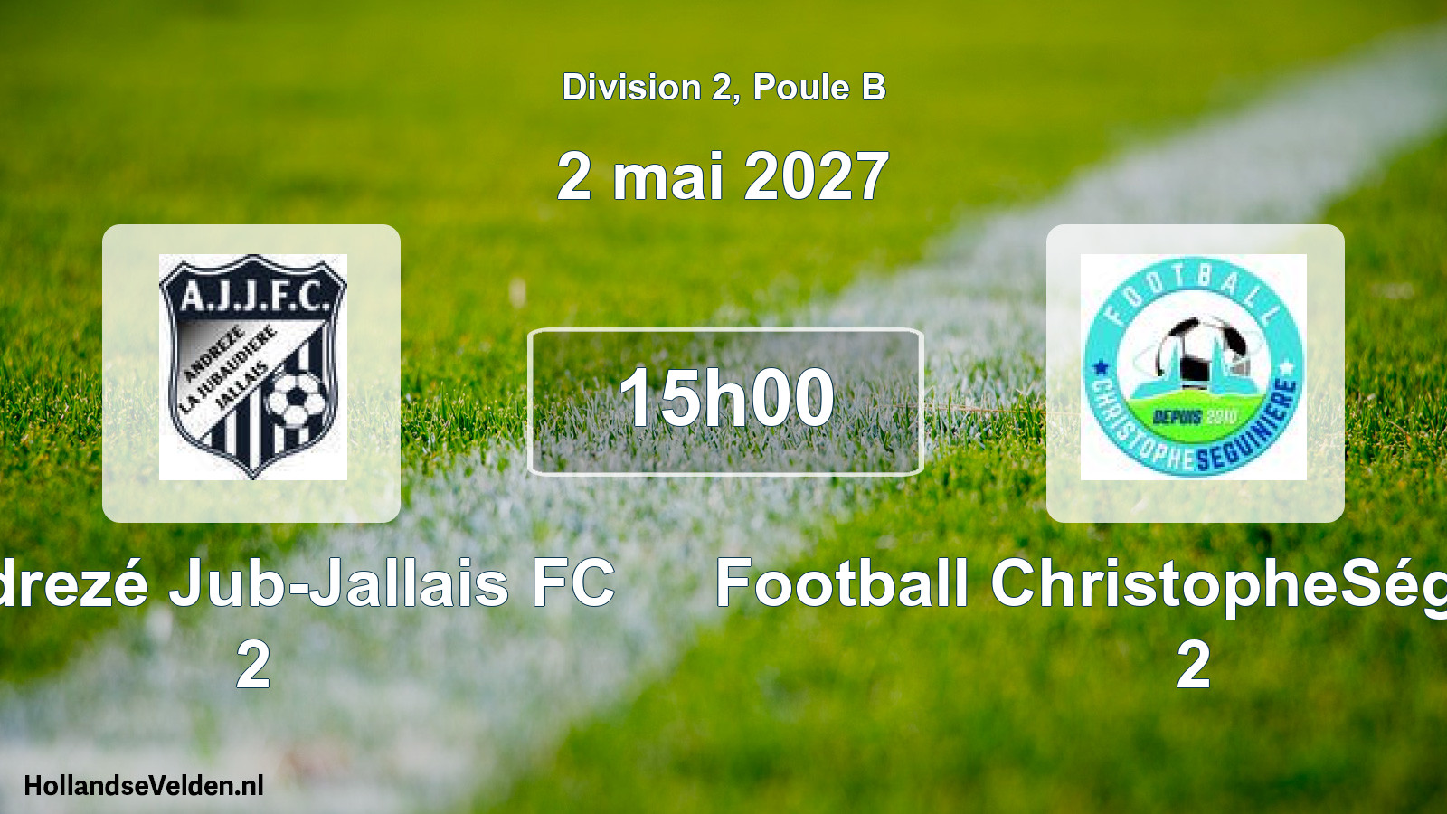 Geplande wedstrijd: Andrezé Jub-Jallais FC 2 - Football ChristopheSéguinière 2 (2 mei 2027)