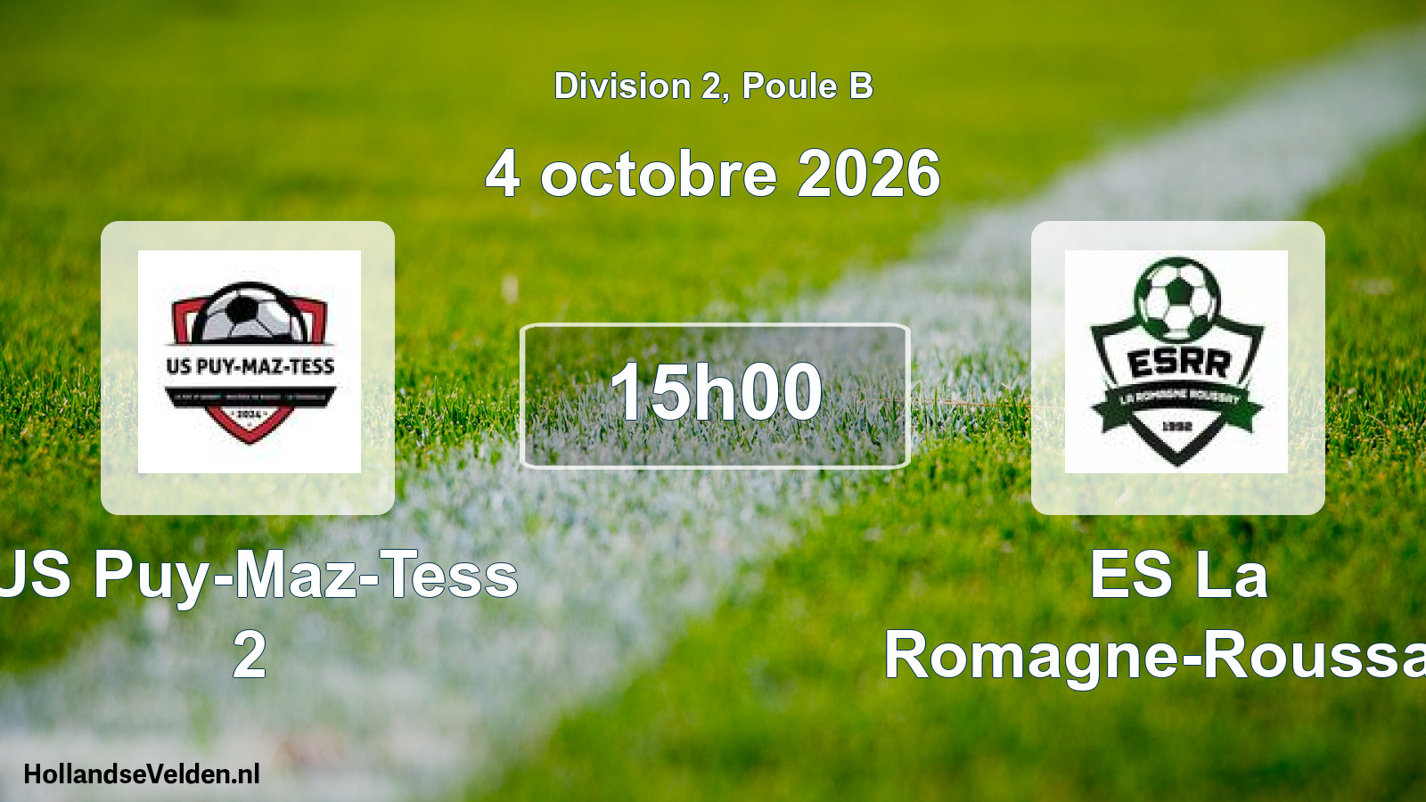 Geplande wedstrijd: US Puy-Maz-Tess 2 - ES La Romagne-Roussay (4 oktober 2026)
